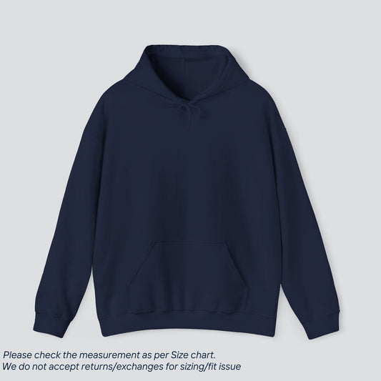 Navy Blue Basic Solid Color Hoodie Premium US Cotton