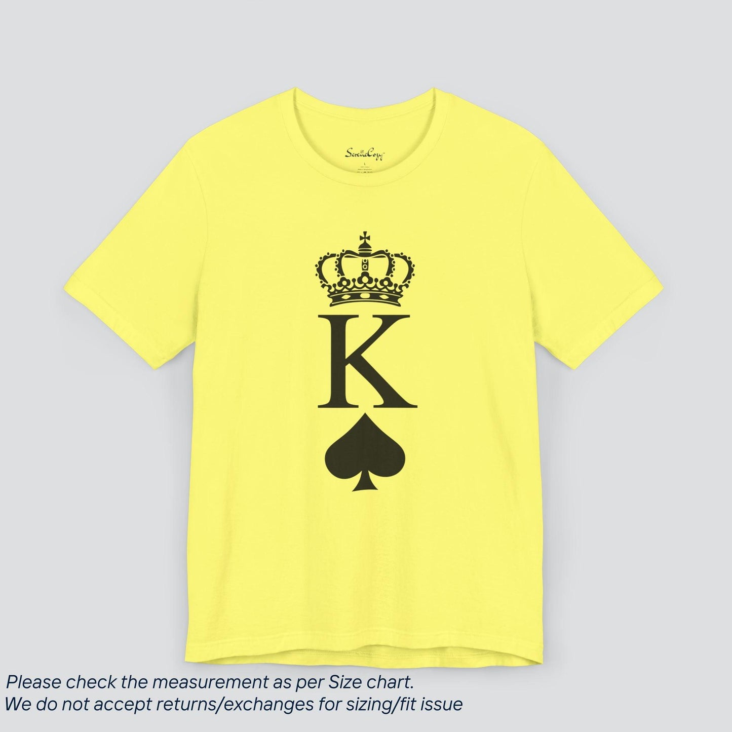 K for King of Spades Card Game T-Shirt