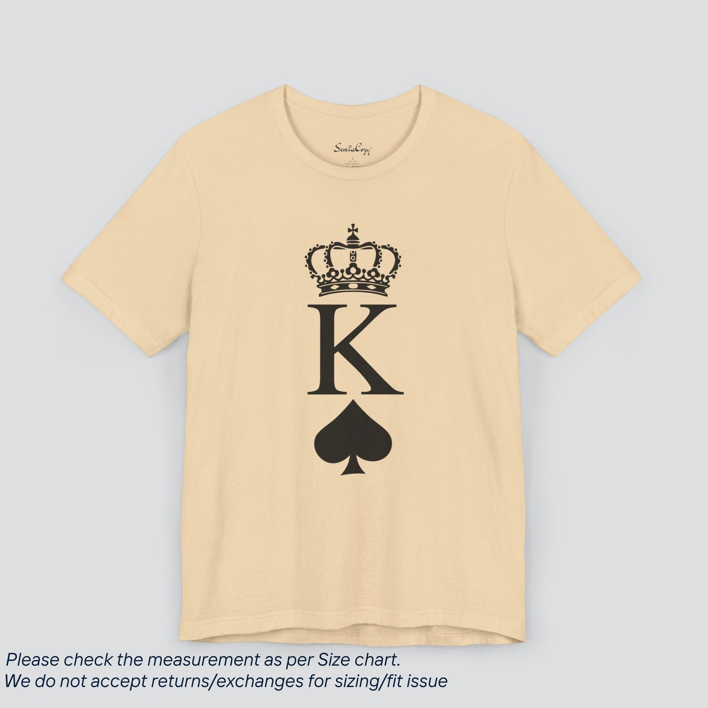 K for King of Spades Card Game T-Shirt