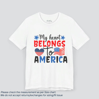 Patriotic My Heart Belongs to America T-Shirt