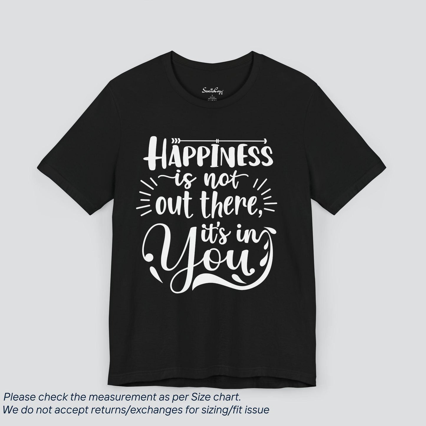 Inner Peace Tee - Happiness is Within Inspirational Shirt