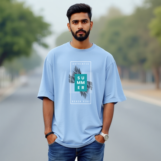 Summer Beach Vibe Oversized Premium Tshirt