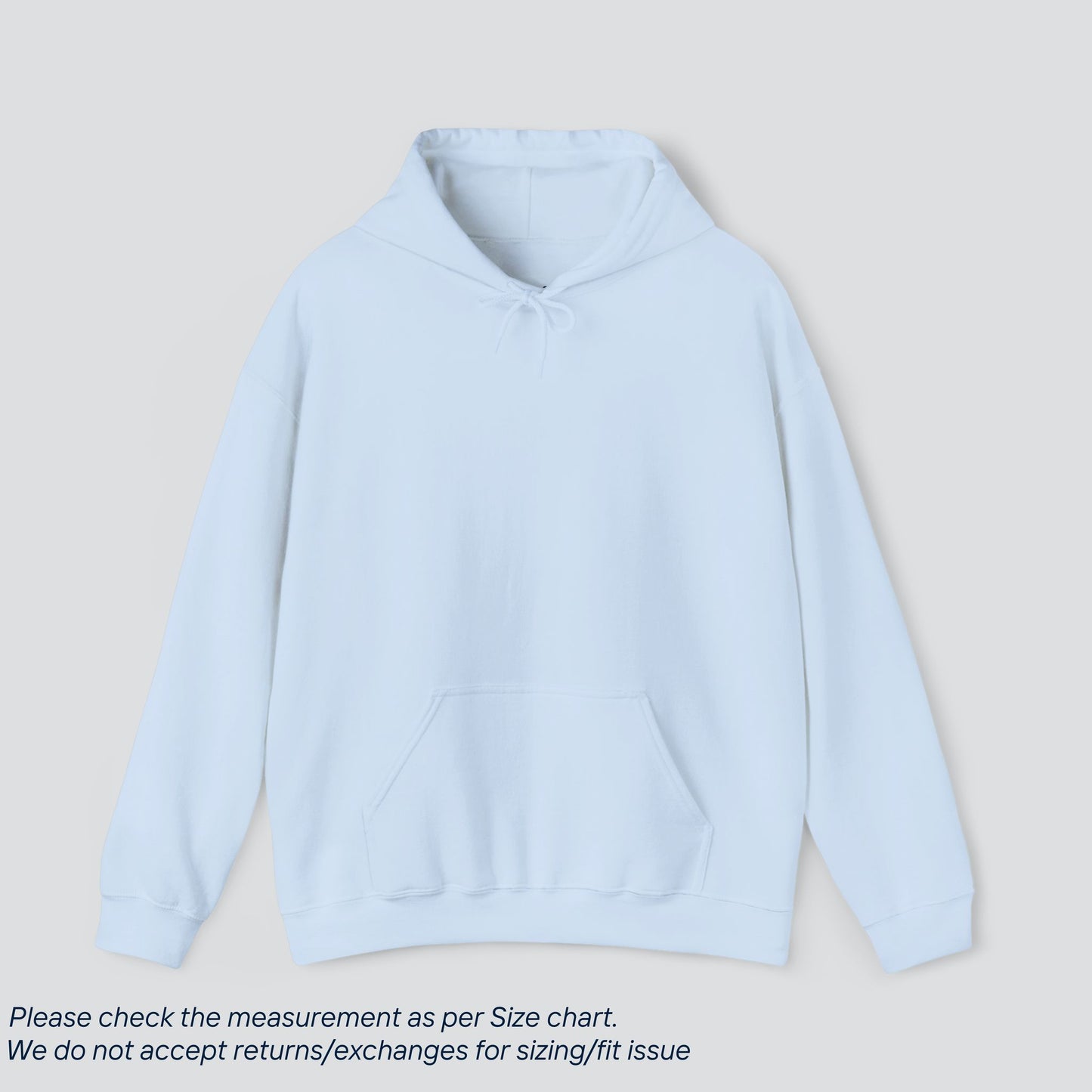 Light Blue Basic Solid Color Hoodie Premium US Cotton