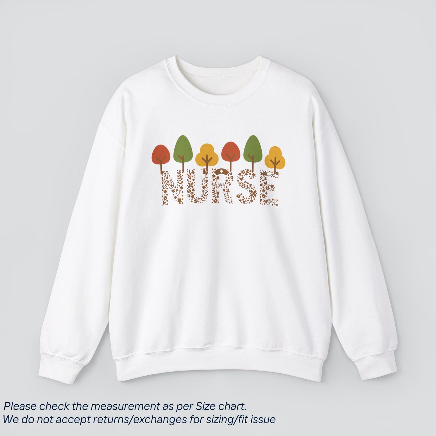 Fall Thanksgiving Nurse Sweatshirt - Healthcare Hero  Premium US Cotton