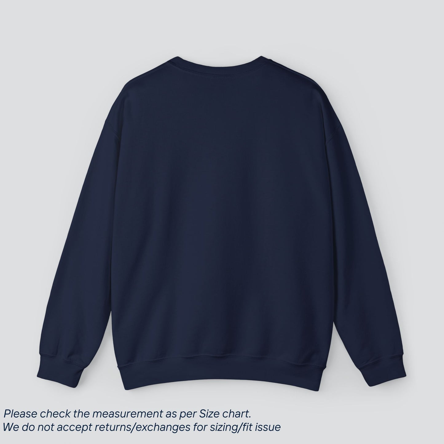 Navy Blue Solid Color Sweatshirt Premium US Cotton