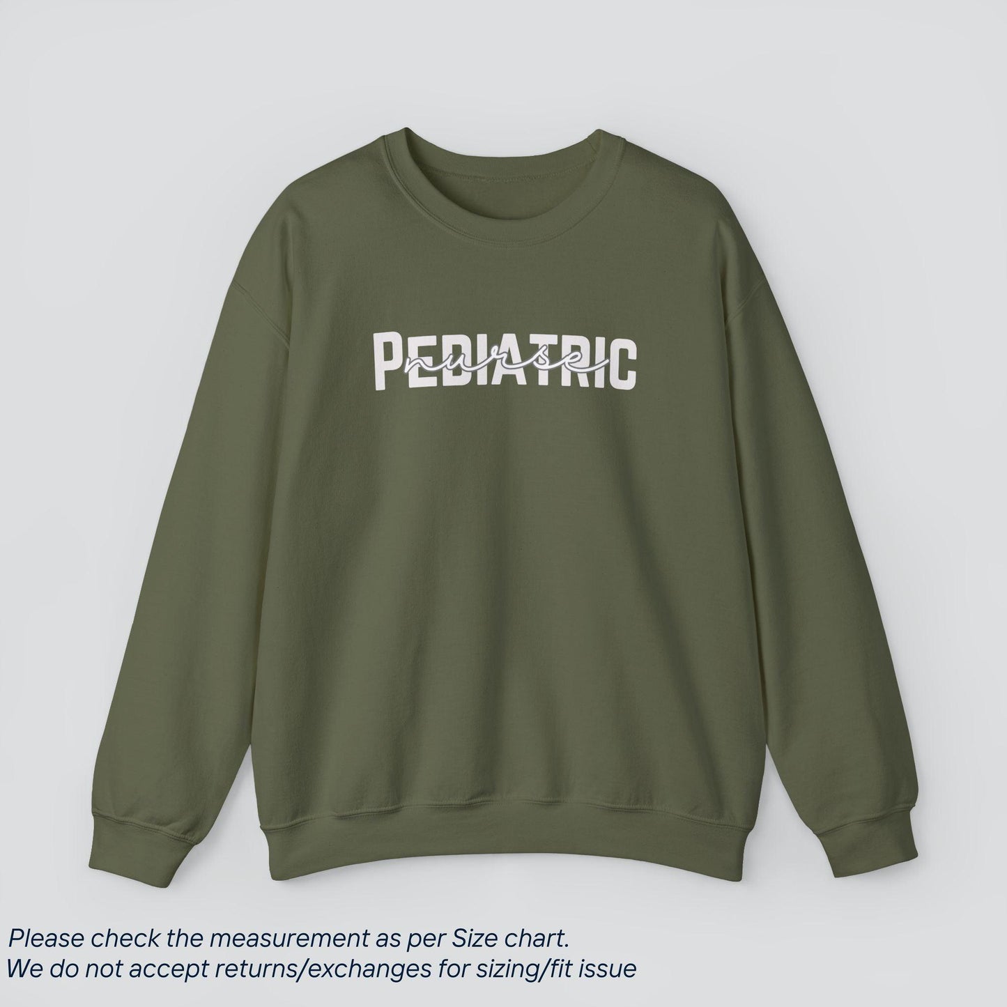 Pediatric Nurse Sweatshirt - Caring Hearts, Cozy Comfort