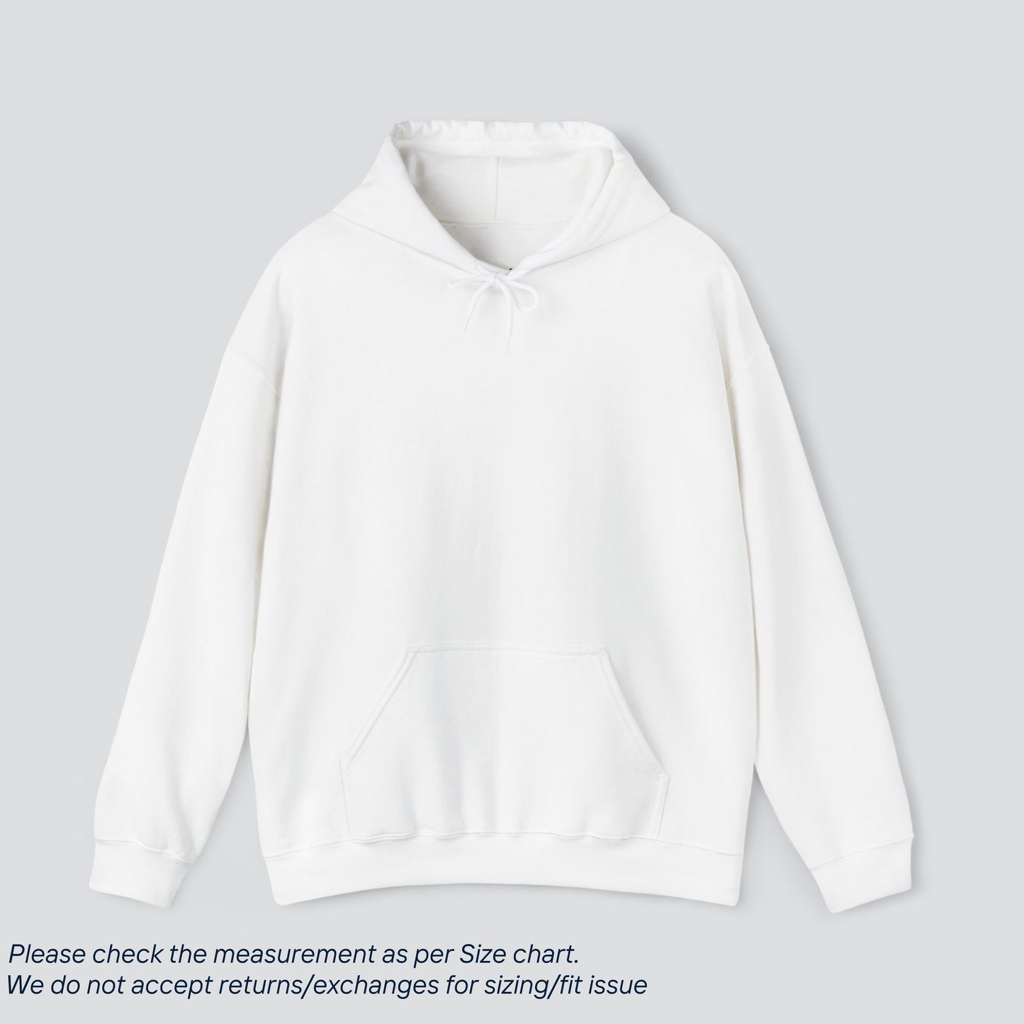 White Basic Solid Color Hoodie Premium US Cotton