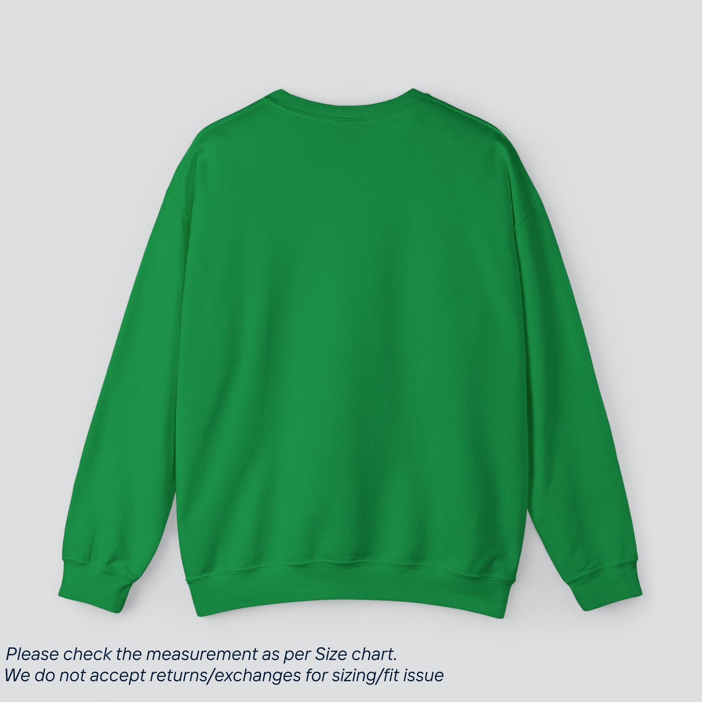 Irish Green Solid Color Sweatshirt Premium US Cotton