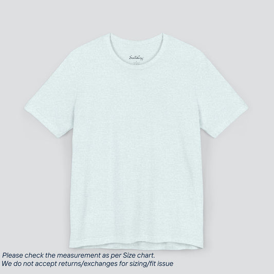 Plain Heather Ice Blue Color Tee - Premium US Cotton T-Shirt