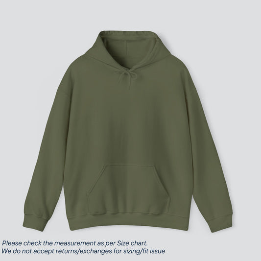 Military Green Basic Solid Color Hoodie Premium US Cotton