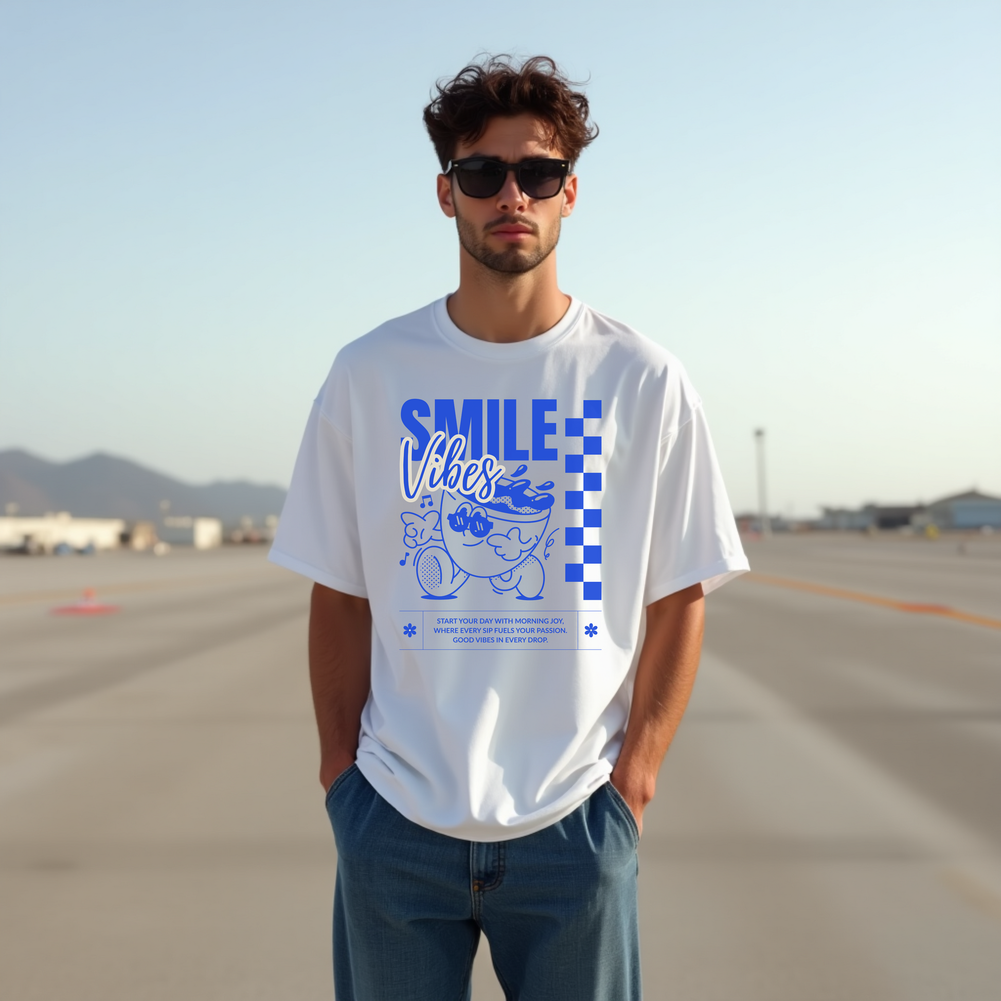 SMILE Vibes Streetwear Oversized Tshirt - Premium Indian