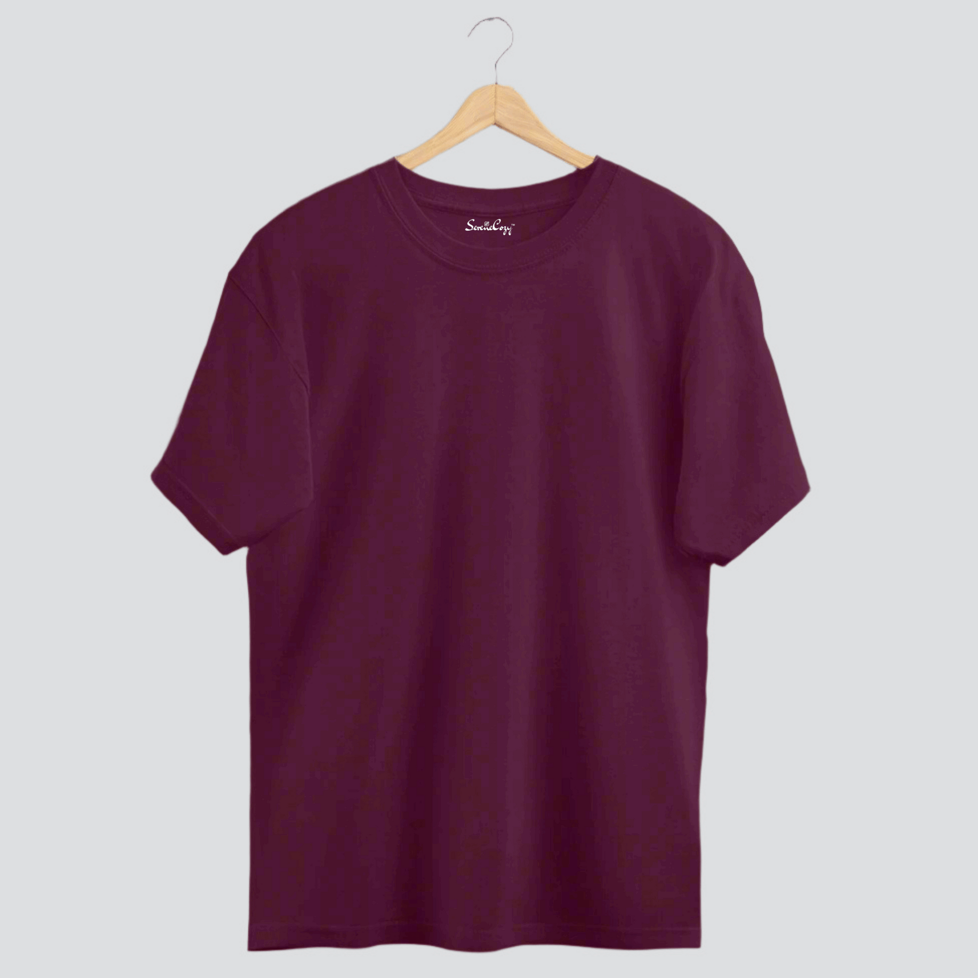 Premium Burgundy Oversized T-shirt front