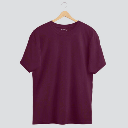 Premium Burgundy Oversized T-shirt front