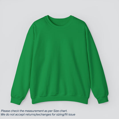 Irish Green Solid Color Sweatshirt Premium US Cotton