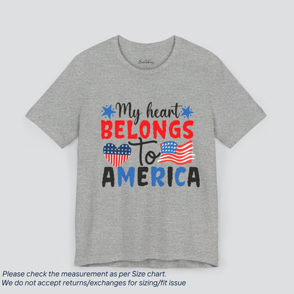 Patriotic My Heart Belongs to America T-Shirt