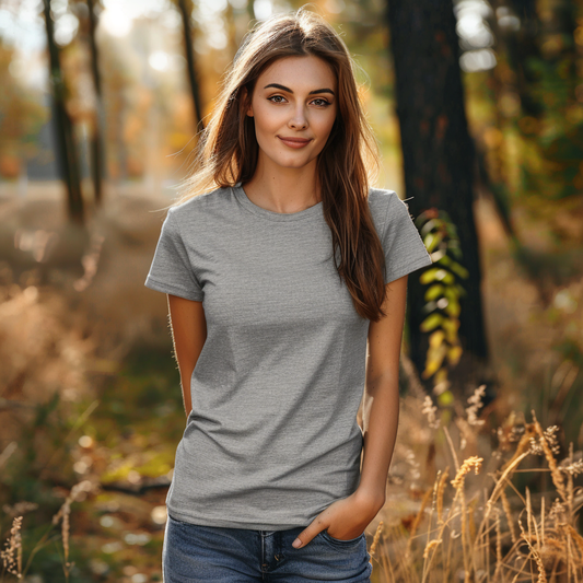 Classic Sport Grey T-Shirt for Women | Premium Quality | SereneCozy