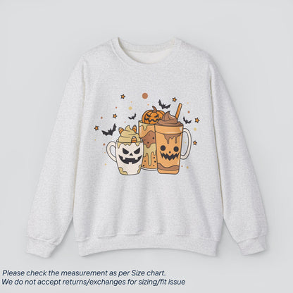 Halloween Coffee Latte Cup Halloween Sweatshirt