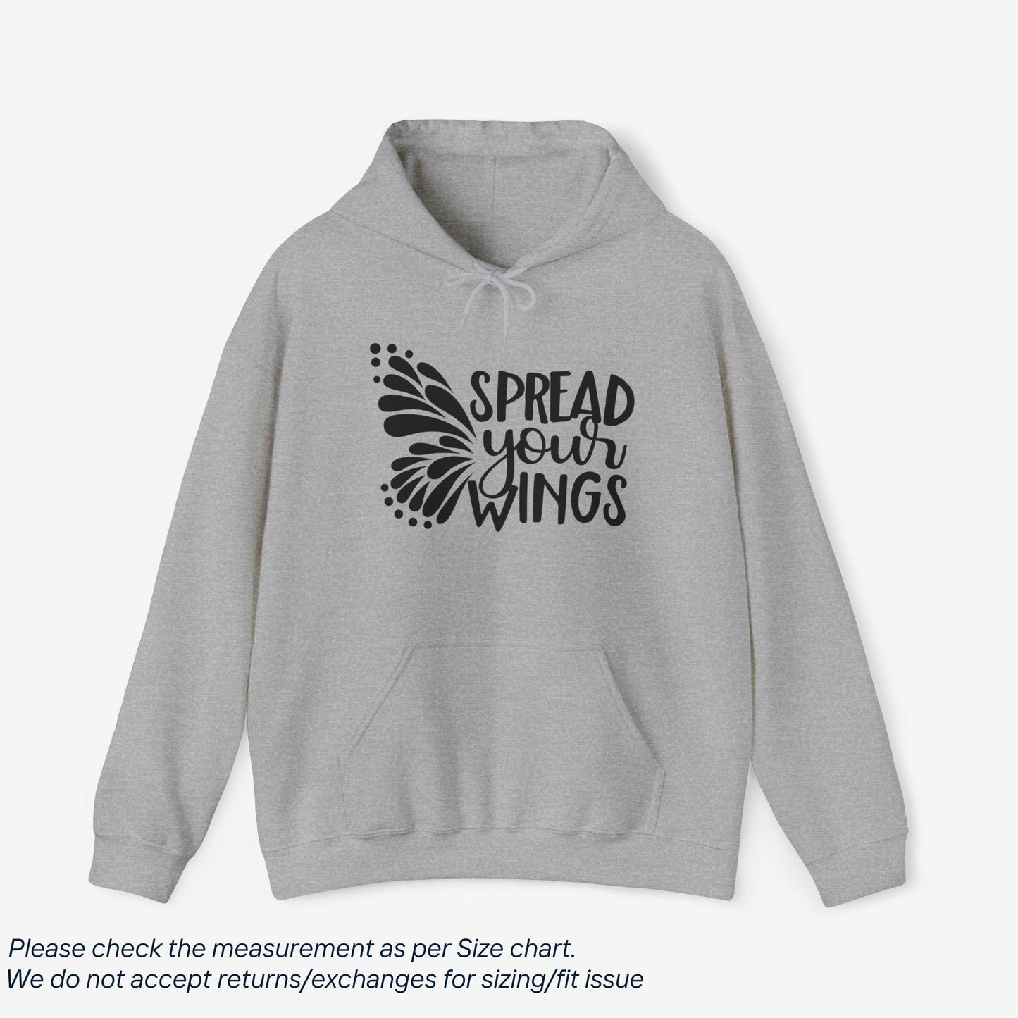 Motivational Spread Your Wings Hoodie - SereneCozy