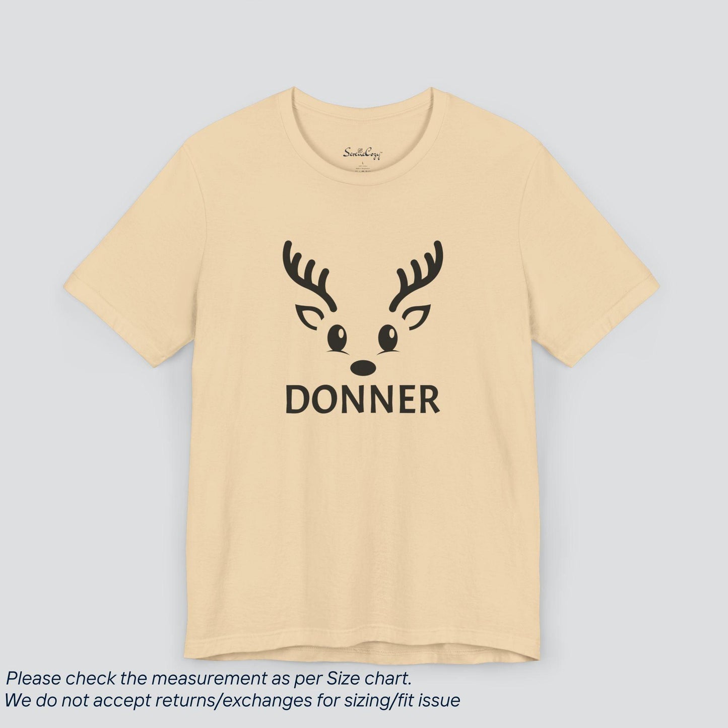 Donner's Holiday Magic Cozy Reindeer Crew T-shirt Premium US Cotton