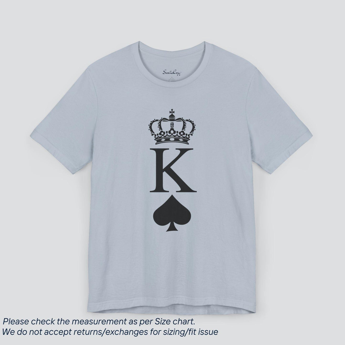 K for King of Spades Card Game T-Shirt