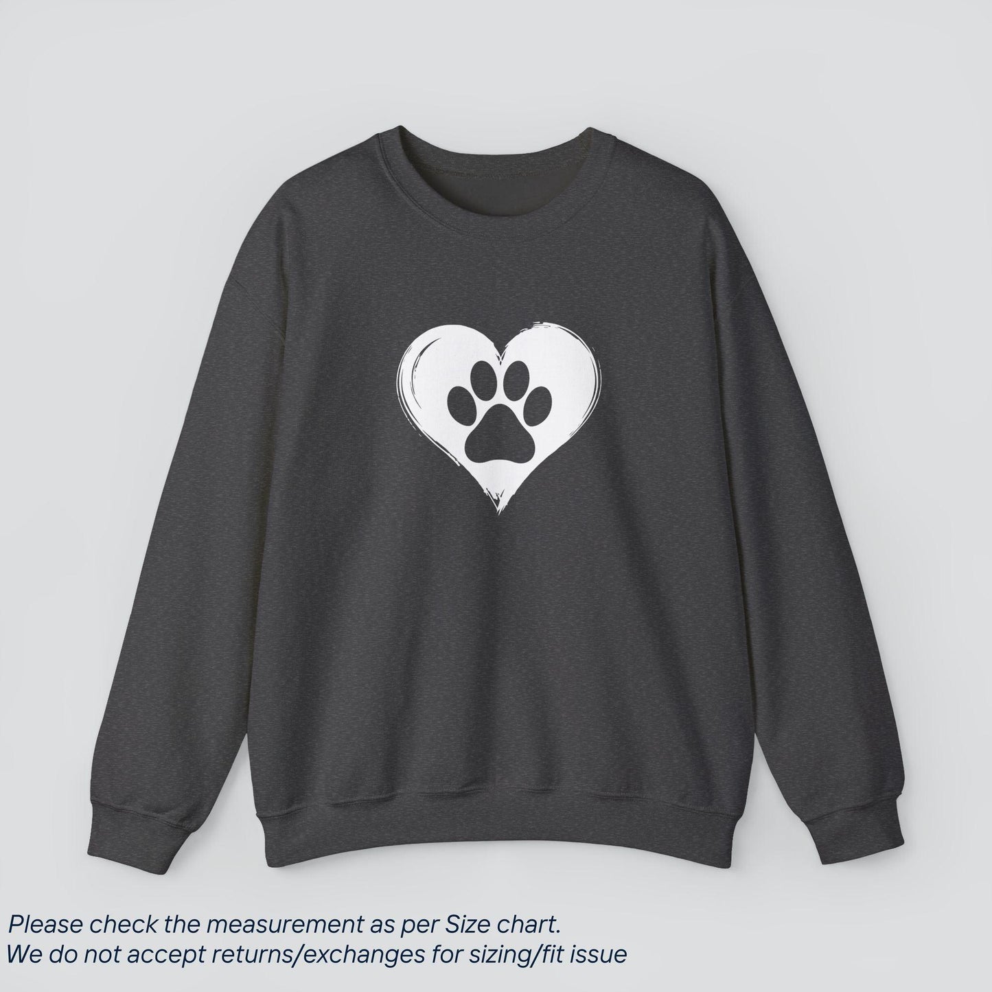 Paw in Heart Sweatshirt - Furry Love Wrapped