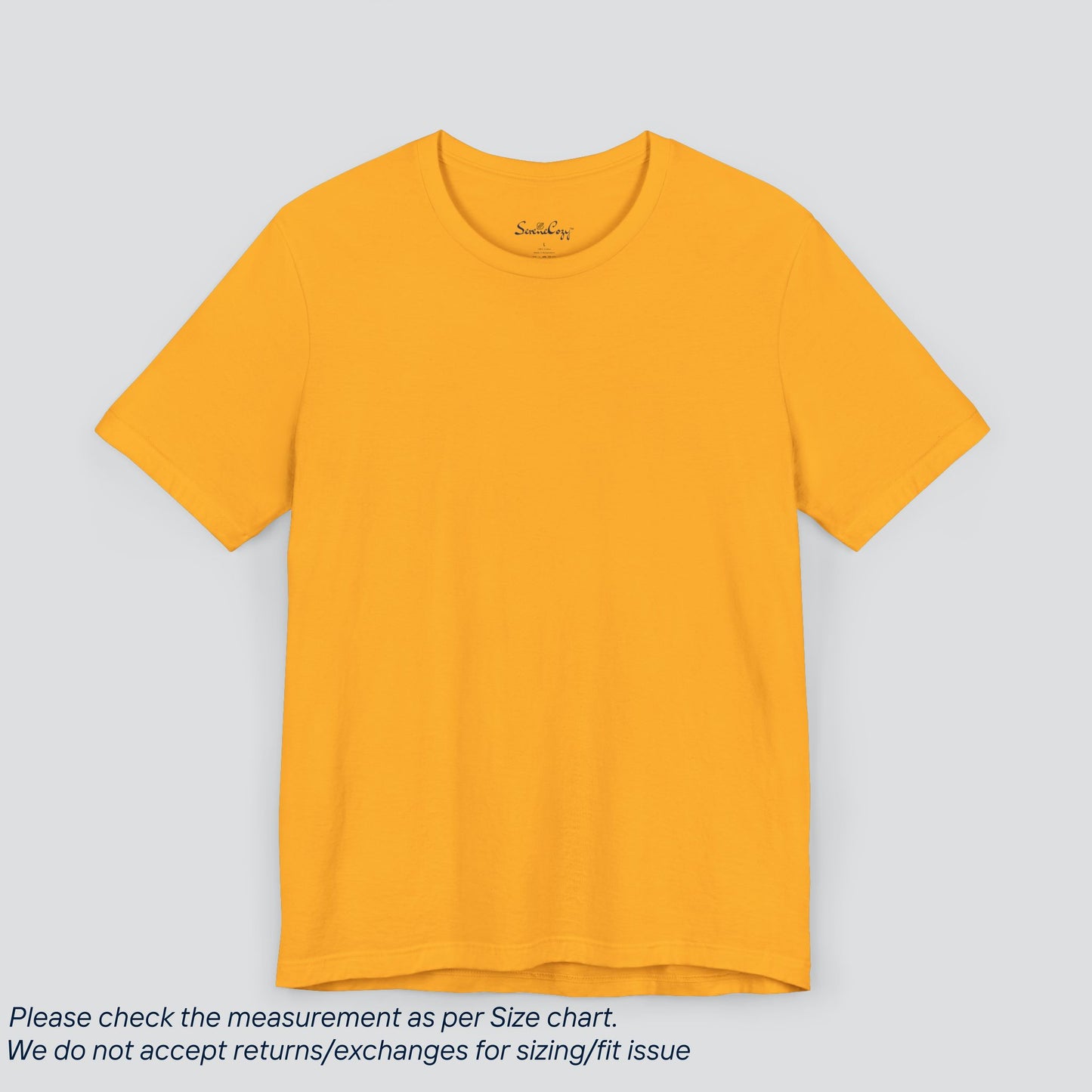 Plain Gold Color Tee - Premium US Cotton T-Shirt