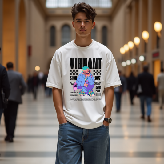 VIBRANT Streetwear Oversized Tshirt - Premium Indian Made