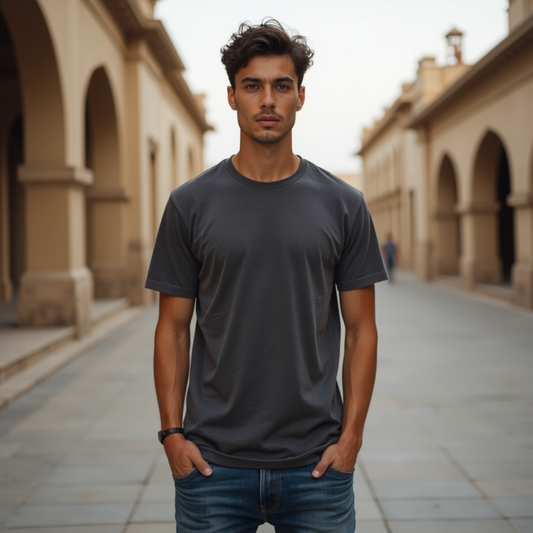 Classic Dark Grey T-Shirt for Men | Premium Quality | SereneCozy