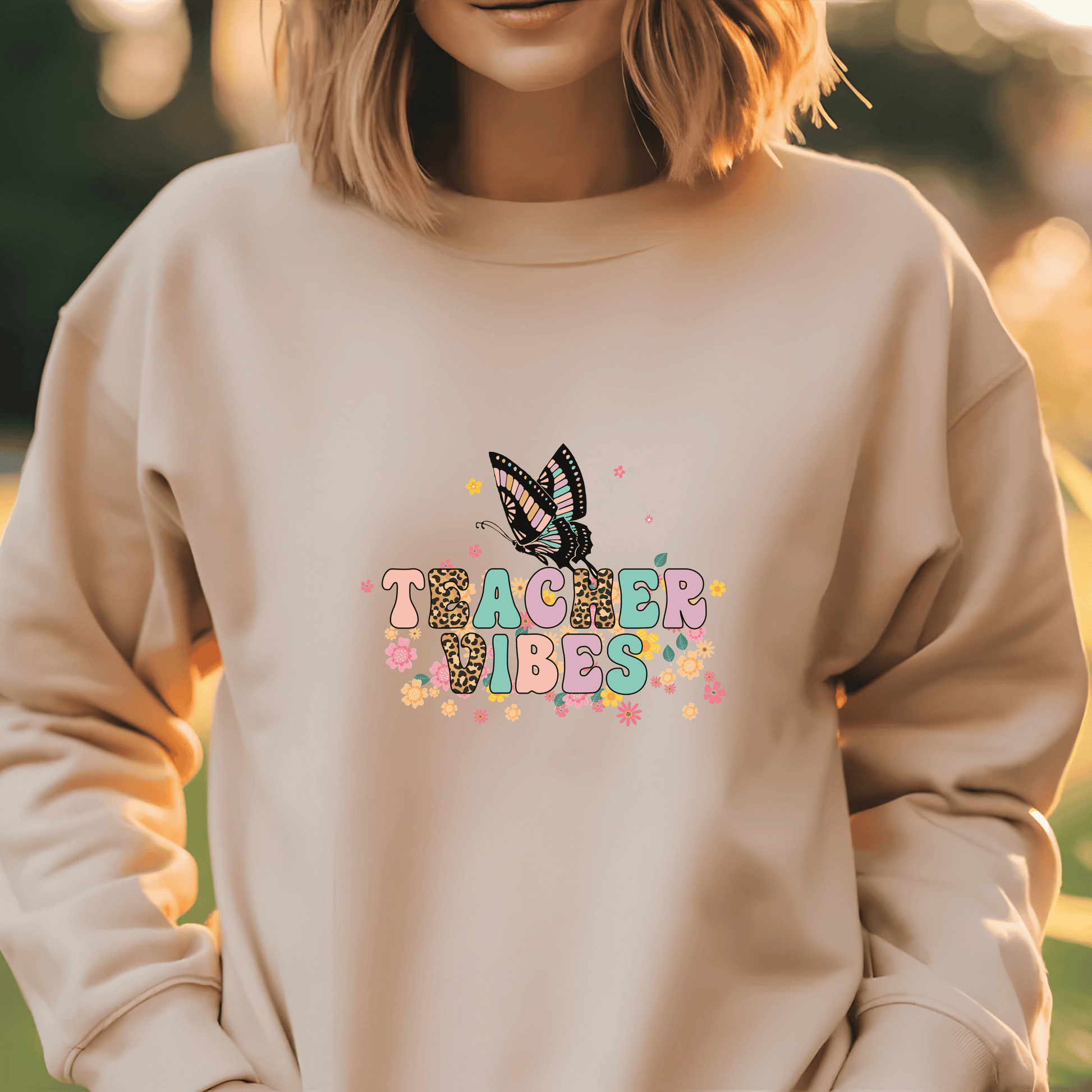 Floral Teacher Vibes Sweatshirt