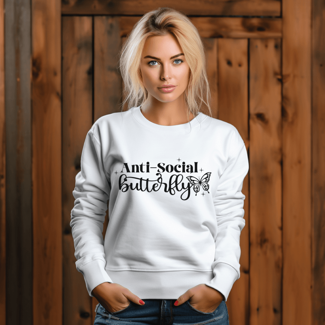 Funny Anti-Social Butterfly Sweatshirt