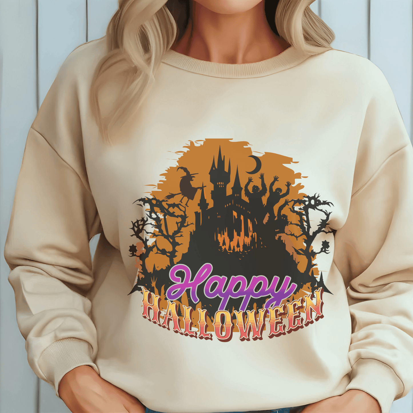 Happy Halloween Sweatshirt Serenecozy