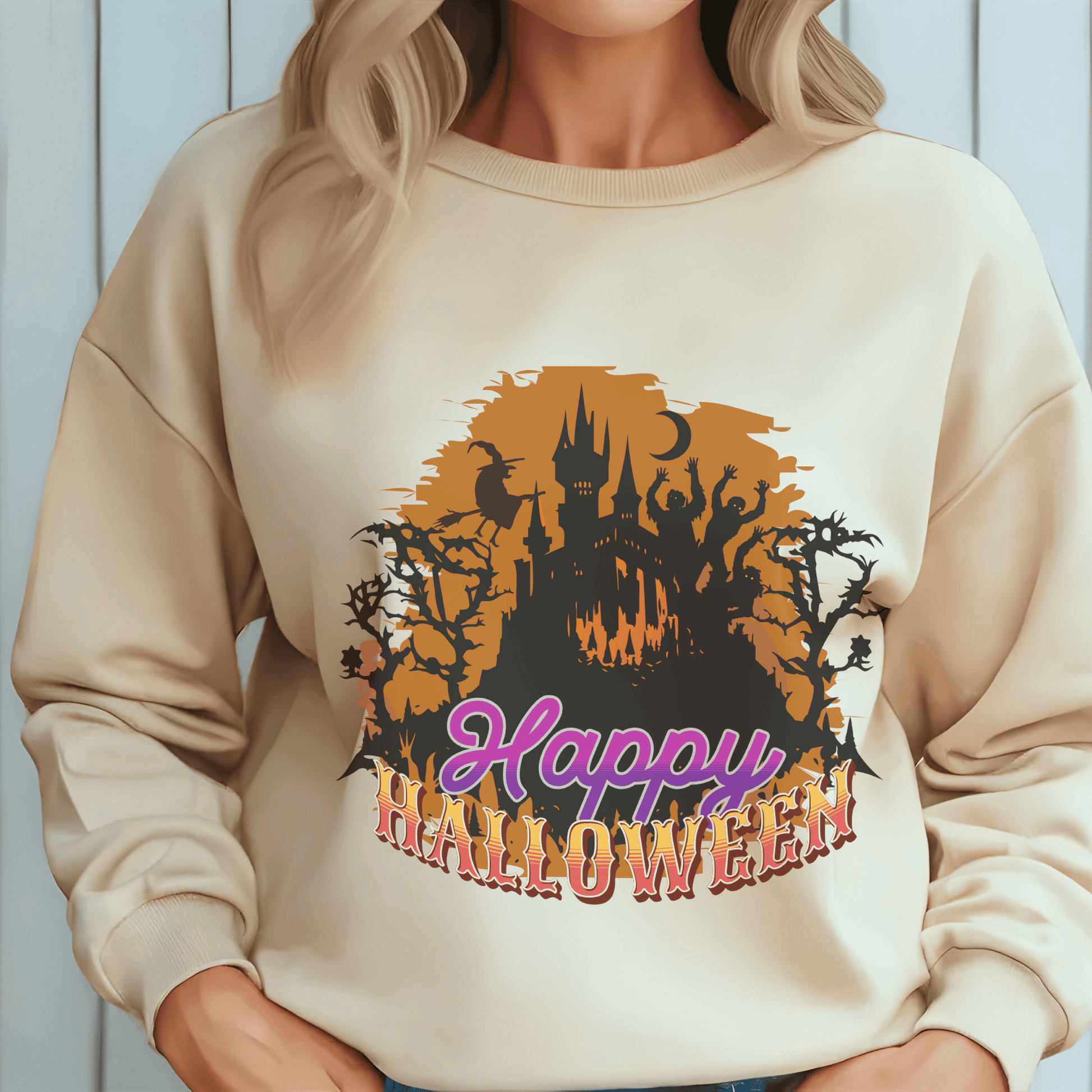 Happy Halloween Sweatshirt Serenecozy