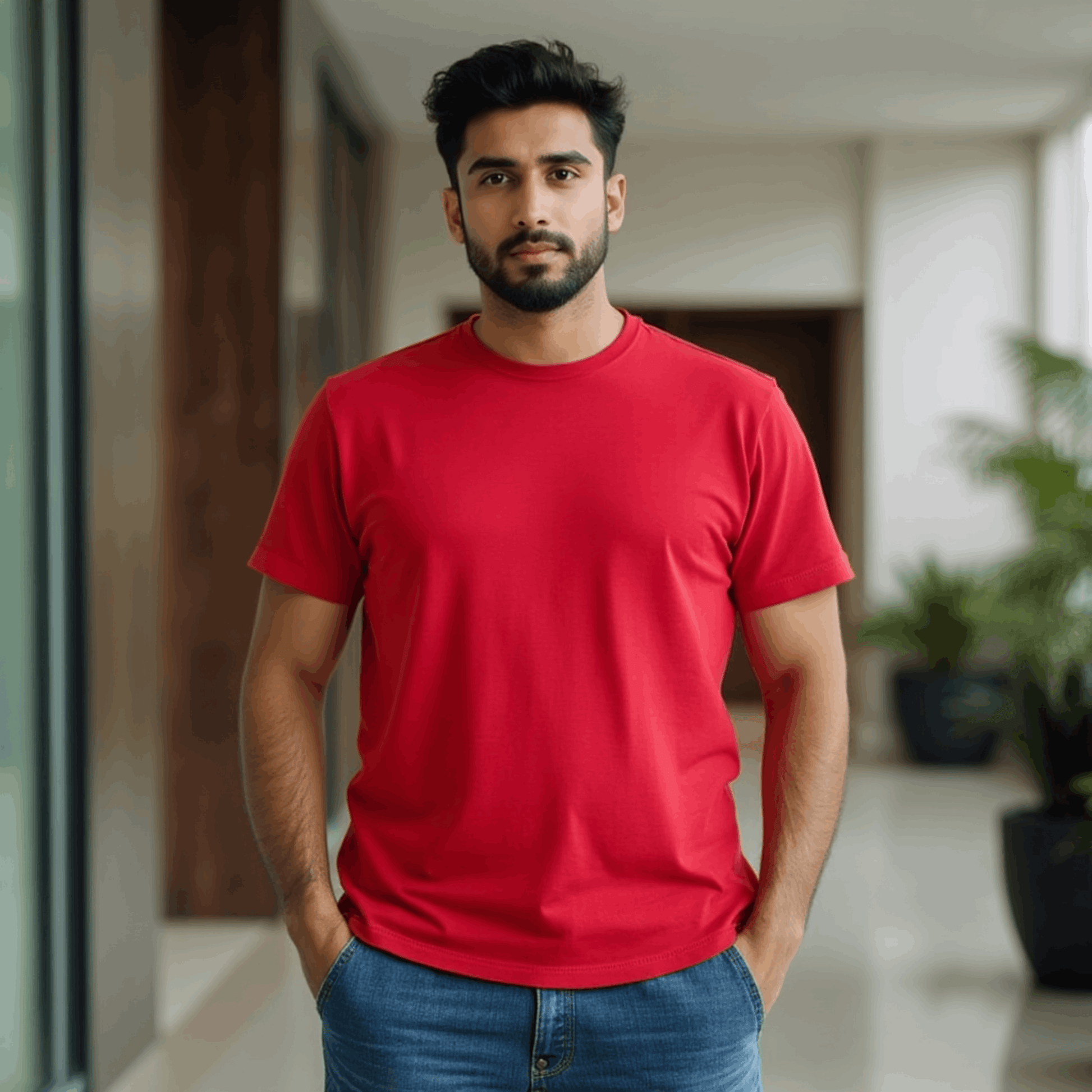 Classic Red T-Shirt for Men  Premium Quality Model