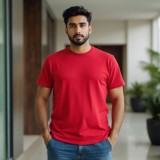 Classic Red T-Shirt for Men  Premium Quality Model