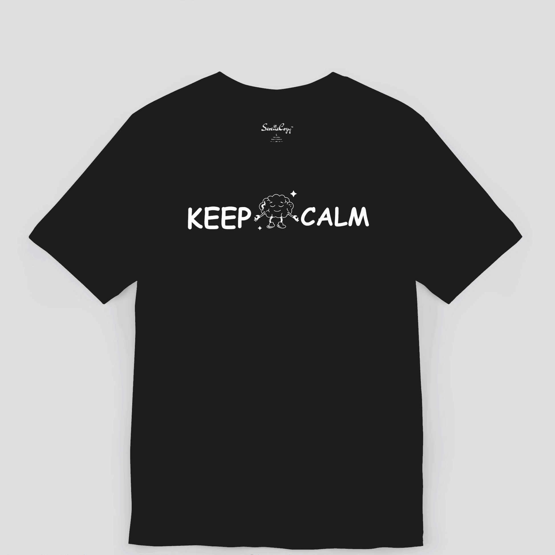Keep Calm Premium Printed Tshirt for Men | SereneCozy