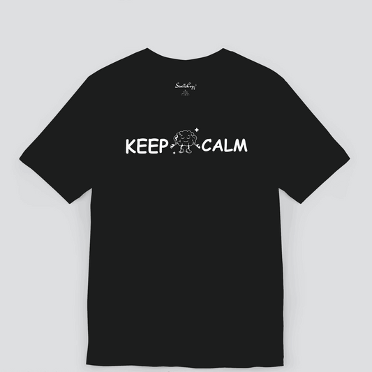 Keep Calm Premium Printed Tshirt for Men | SereneCozy