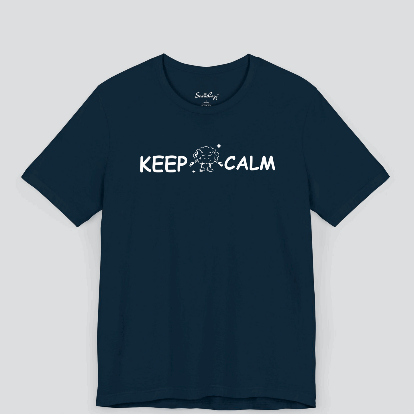Keep Calm Premium Printed Tshirt for Men | SereneCozy