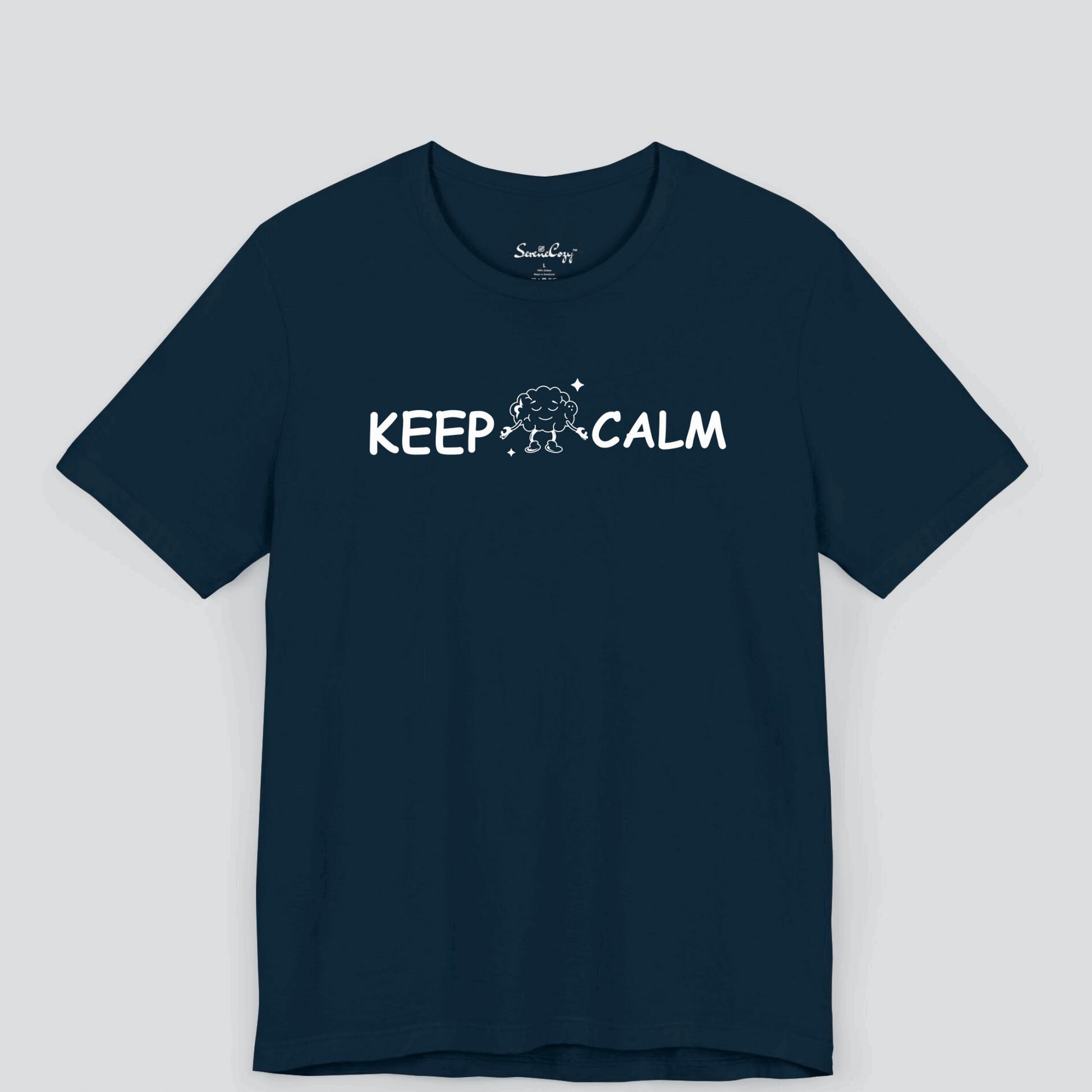 Keep Calm Premium Printed Tshirt for Men | SereneCozy