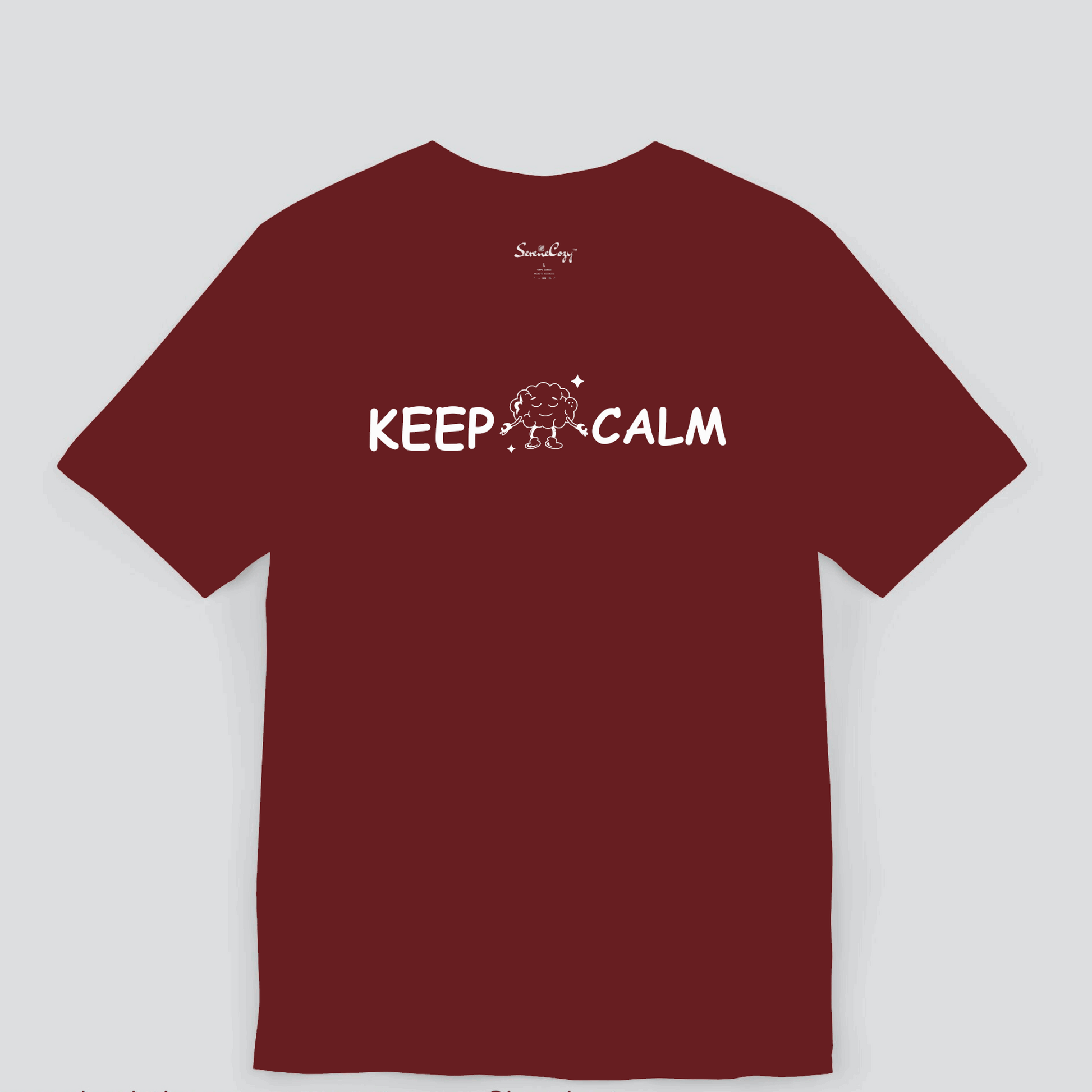Keep Calm Premium Printed Tshirt for Men | SereneCozy