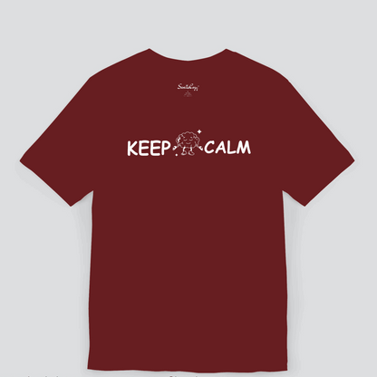 Keep Calm Premium Printed Tshirt for Men | SereneCozy