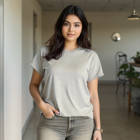 Classic Sport Grey T-Shirt for Women Image 1