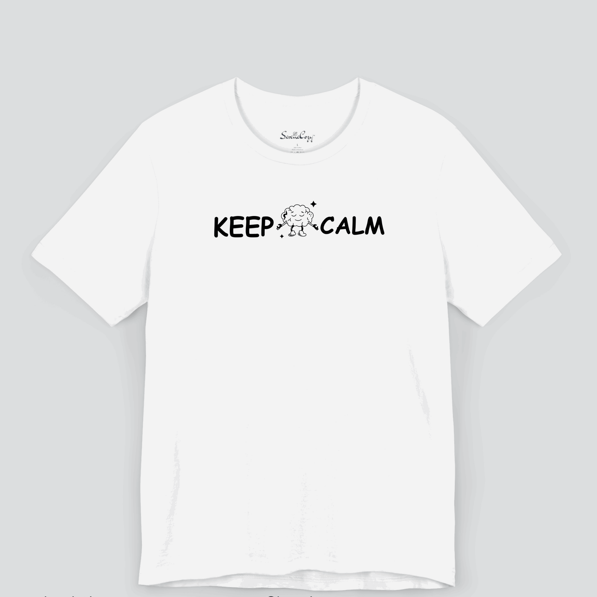 Keep Calm Premium Printed Tshirt for Men | SereneCozy
