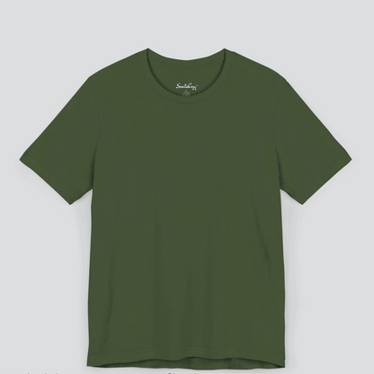 Classic Olive Green T-Shirt for Men Image 2
