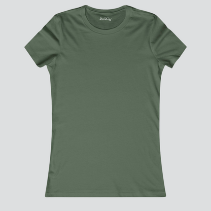 Classic Olive Green T-Shirt for Women | Premium Quality | SereneCozy