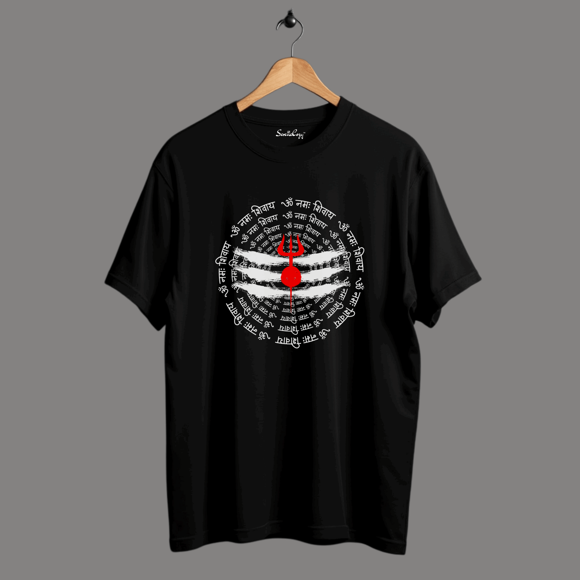 Divine Om Namah Shivay Spiritual Oversized T-shirt | SereneCozy
