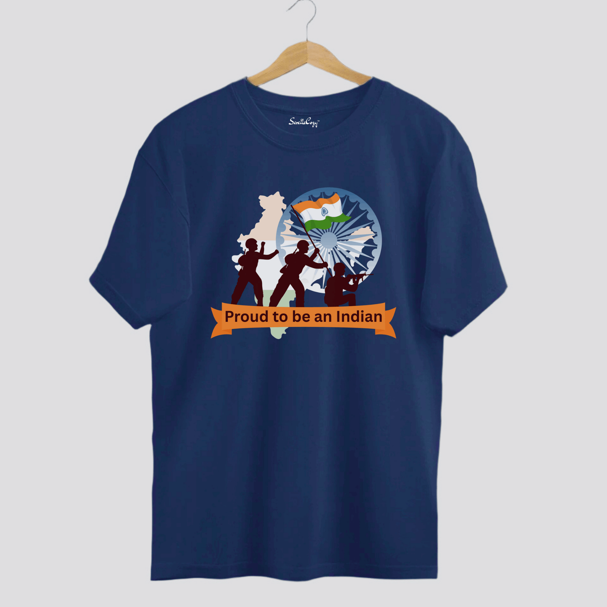 Proud to be Indian Oversized Tshirts | Army Design Patriotic Wear