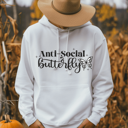 Playful Anti-Social Butterfly Hoodie