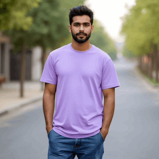 Classic Iris Lavender T-Shirt for Men Image 1