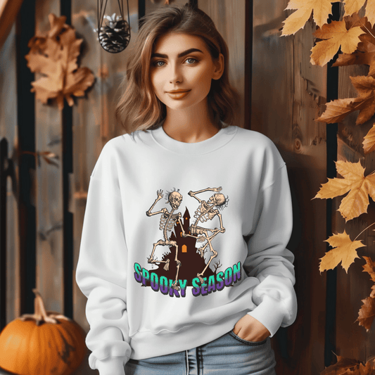 Spooky Season Skeleton Halloween Sweatshirt