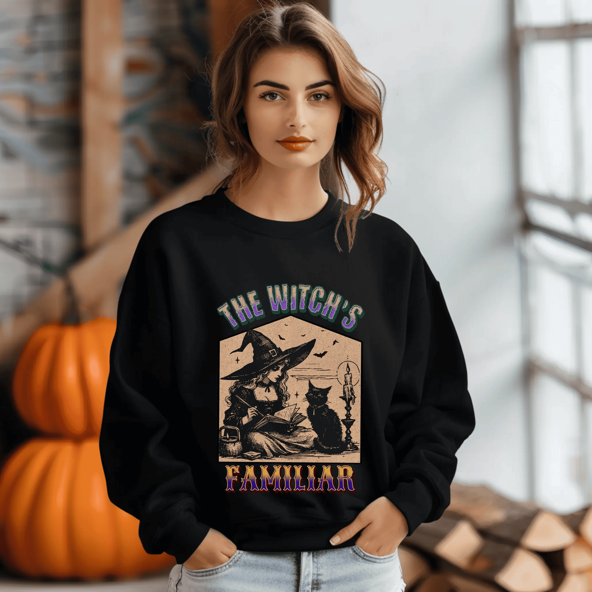 
The Witch's Familiar Halloween Sweatshirt